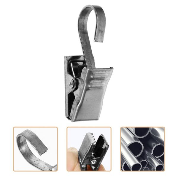 40pcs metal curtain alligator clips hooks shower tension hangers & drapes