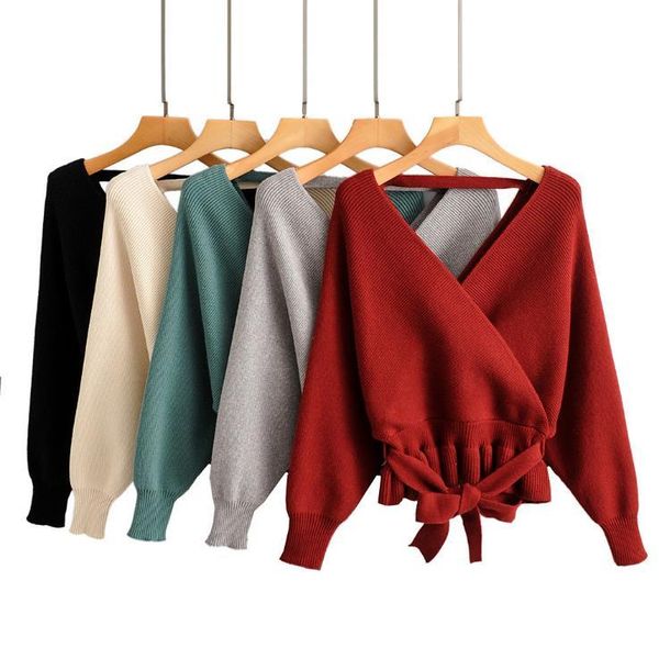 women spring autumn t-shirt v-neck casual fashion batwing sleeves backless elegant knitwears jumper female knit pullovers women's, White
women spring autumn t-shirt v-neck casual fashion batwing sleeves backless elegant knitwears jumper female knit pullovers women's, White