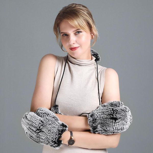 women's fur & faux women fashion cute rex woven gloves female winter warm mitten lanyard hanging neck, Black
women's fur & faux women fashion cute rex woven gloves female winter warm mitten lanyard hanging neck, Black