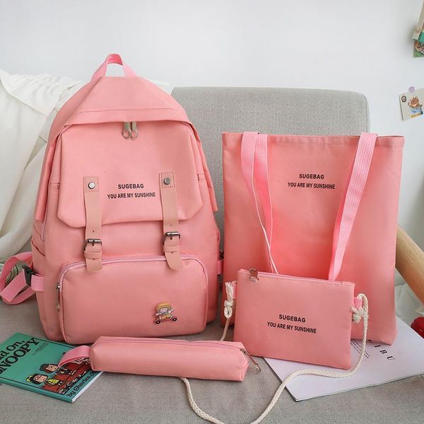 4pcs set kids school bag women nylon backpack children korea shoulder cute satchel schoolbag for girls mochila escolar
4pcs set kids school bag women nylon backpack children korea shoulder cute satchel schoolbag for girls mochila escolar
