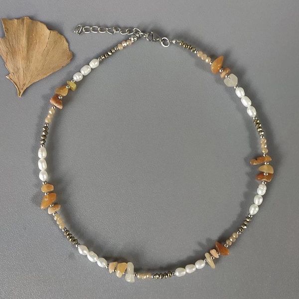 natural stone short necklace exquisite fashion irregular design women small pearls mix and match ladies charm neck accessories 2 chains, Silver
natural stone short necklace exquisite fashion irregular design women small pearls mix and match ladies charm neck accessories 2 chains, Silver