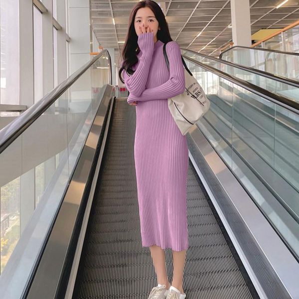 casual dresses 2021 autumn winter sweater knitted long slim elastic turtleneck sleeve bodycon, Black;gray
casual dresses 2021 autumn winter sweater knitted long slim elastic turtleneck sleeve bodycon, Black;gray