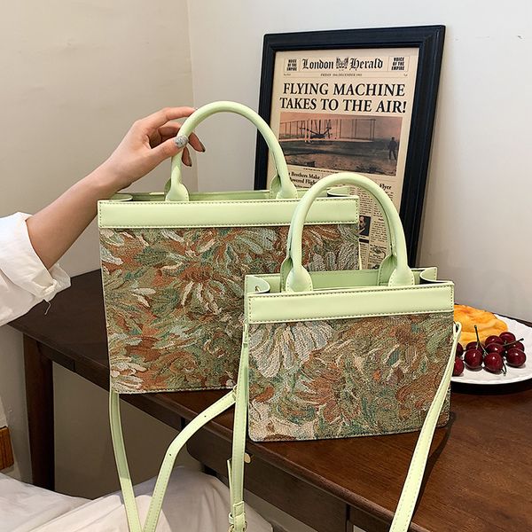 large capacity women's bag autumn new fashion single shoulder messenger bag portable oil painting flower tote outlet purse, Black;red
large capacity women's bag autumn new fashion single shoulder messenger bag portable oil painting flower tote outlet purse, Black;red
