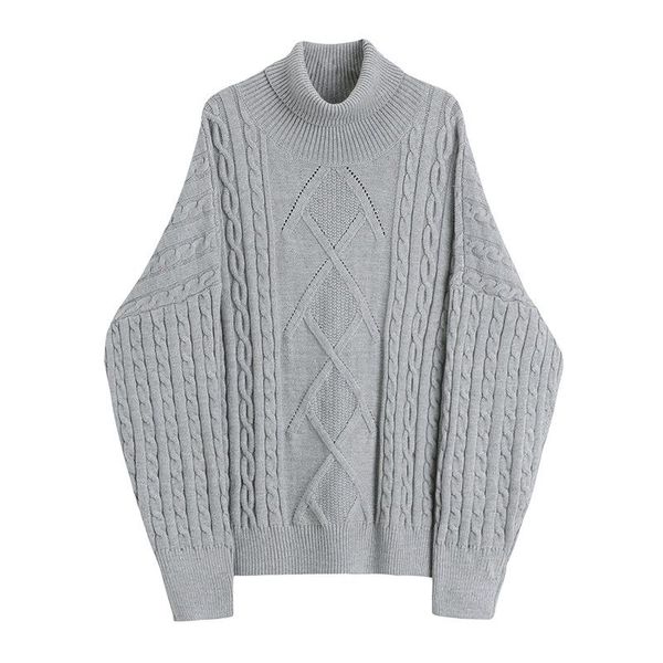 fannic 2021 autumn / winter loose casual turtleneck pullover knitting twist weave long sleeve sweater for women women's sweaters, White;black
fannic 2021 autumn / winter loose casual turtleneck pullover knitting twist weave long sleeve sweater for women women's sweaters, White;black