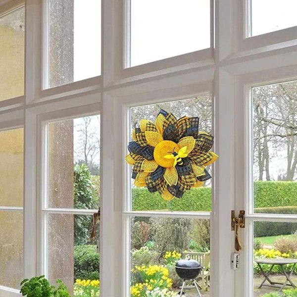 Simulation Bee Sunflower Wreath Artificial Pendant Weaving Nordic Wedding Decoration Style Trim Rattan Door H9X5 Decorative Flowers & Wreath
Simulation Bee Sunflower Wreath Artificial Pendant Weaving Nordic Wedding Decoration Style Trim Rattan Door H9X5 Decorative Flowers & Wreath
