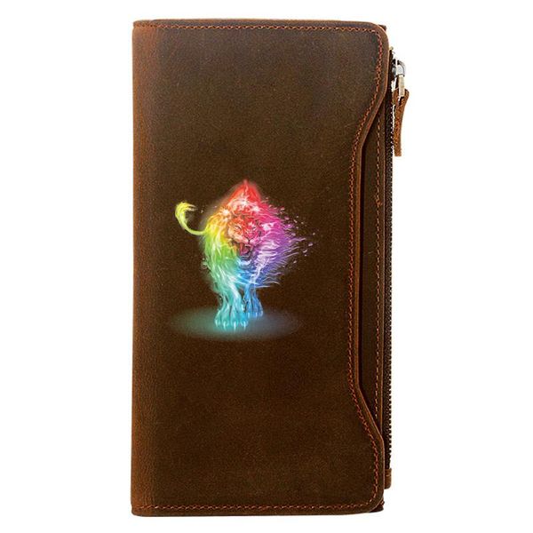 wallets colorful lion design holder package genuine leather zipper wallet men long clutch purse gift, Red;black
wallets colorful lion design holder package genuine leather zipper wallet men long clutch purse gift, Red;black