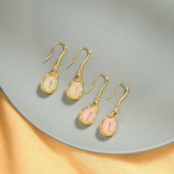 earrings & necklace uer delicate zircon glass pink white flowers fashion women jewelry set gold color brass drop, Silver
earrings & necklace uer delicate zircon glass pink white flowers fashion women jewelry set gold color brass drop, Silver