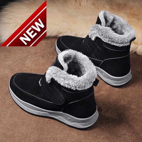 snow boots men's winter northeast fur integrated plush thickened high waterproof, anti-skid and warm large cotton shoes, Black
snow boots men's winter northeast fur integrated plush thickened high waterproof, anti-skid and warm large cotton shoes, Black