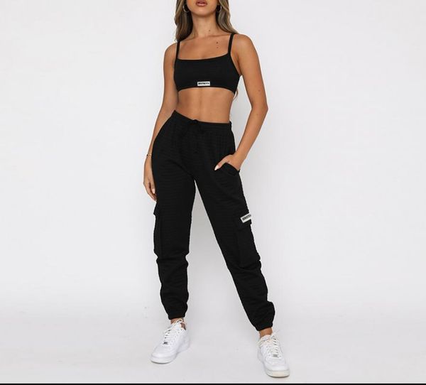 women's two piece pants women gym workout tracksuit 2pcs sweat suit fashion sports suits gray black color sets womenscamis + sweatpants, White
women's two piece pants women gym workout tracksuit 2pcs sweat suit fashion sports suits gray black color sets womenscamis + sweatpants, White