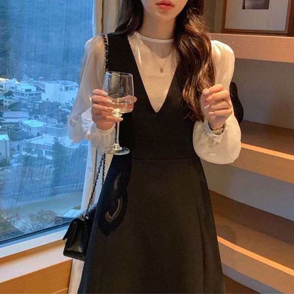 dress women two outfits long sleeve blouses and high waist a-line sleeveless mini elegant ladies piece 8bxj 8g8a, Black;gray
dress women two outfits long sleeve blouses and high waist a-line sleeveless mini elegant ladies piece 8bxj 8g8a, Black;gray