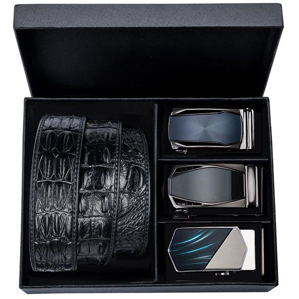 hi-tie crocodile belt for mens black luxury belts gift box set blue buckle genuine leather cowboy cow casual, Black;brown
hi-tie crocodile belt for mens black luxury belts gift box set blue buckle genuine leather cowboy cow casual, Black;brown