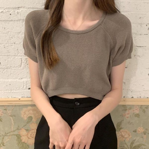 women's t-shirt women round collar t shirt casual loose short female sleeve solid color summer clothes, White
women's t-shirt women round collar t shirt casual loose short female sleeve solid color summer clothes, White