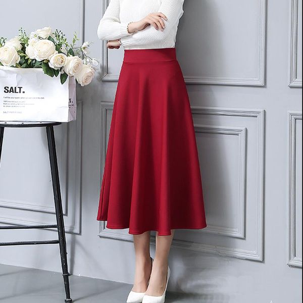 skirts women casual lady solid a-line elastic waist 2021 fashion female autumn empire knee length, Black
skirts women casual lady solid a-line elastic waist 2021 fashion female autumn empire knee length, Black