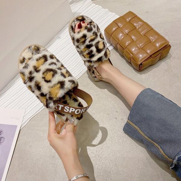 slippers leopard print furry soft-soled women fashion platform open-toe back strap elastic band home warm slides, Black
slippers leopard print furry soft-soled women fashion platform open-toe back strap elastic band home warm slides, Black