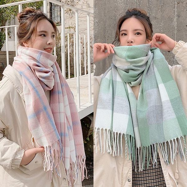 autumn winter female wool plaid scarf women cashmere scarves wide lattices long shawl wrap blanket warm tippet, Blue;gray
autumn winter female wool plaid scarf women cashmere scarves wide lattices long shawl wrap blanket warm tippet, Blue;gray