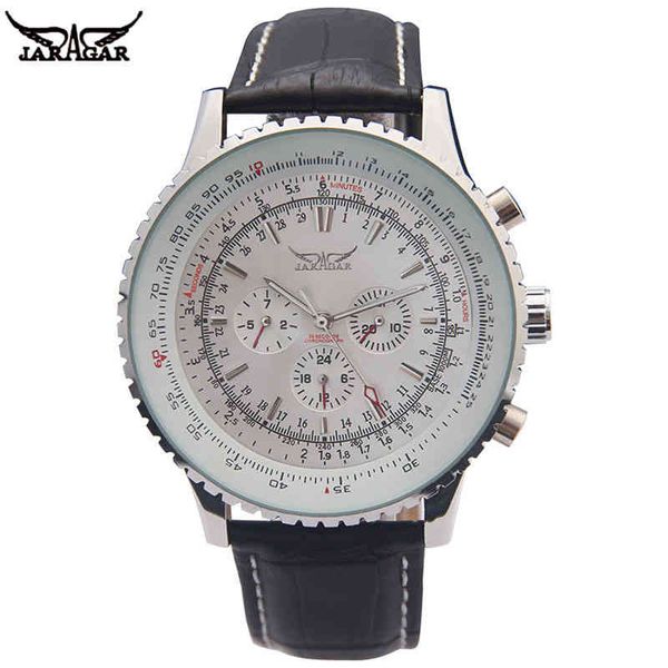 jaragar luxury men mechanical automatic 6 hands leather strap big dial for male wristwatches, Slivery;brown
jaragar luxury men mechanical automatic 6 hands leather strap big dial for male wristwatches, Slivery;brown