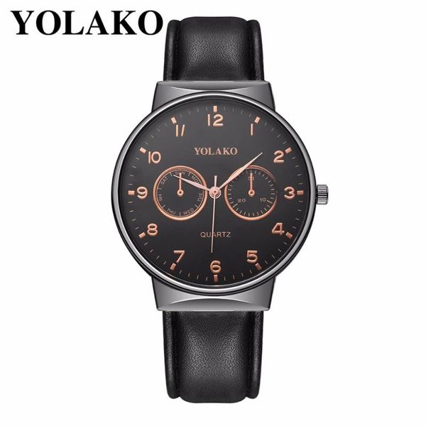 wristwatches yolako brand men business watch luxury leather male quartz sports clock relogio masculino, Slivery;brown
wristwatches yolako brand men business watch luxury leather male quartz sports clock relogio masculino, Slivery;brown