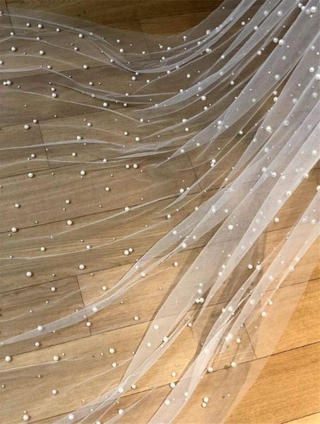 bridal veils 2021 luxurious white/ivory with comb one layer soft tulle cathedral veil pearls velos de noiva beaded wedding, Black
bridal veils 2021 luxurious white/ivory with comb one layer soft tulle cathedral veil pearls velos de noiva beaded wedding, Black