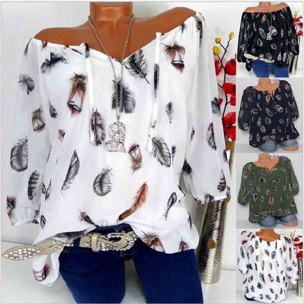 fashion feather lace-up half sleeve women casual loose summer blouses off shoulder plus size 5xl shirts floral print 210323, White
fashion feather lace-up half sleeve women casual loose summer blouses off shoulder plus size 5xl shirts floral print 210323, White
