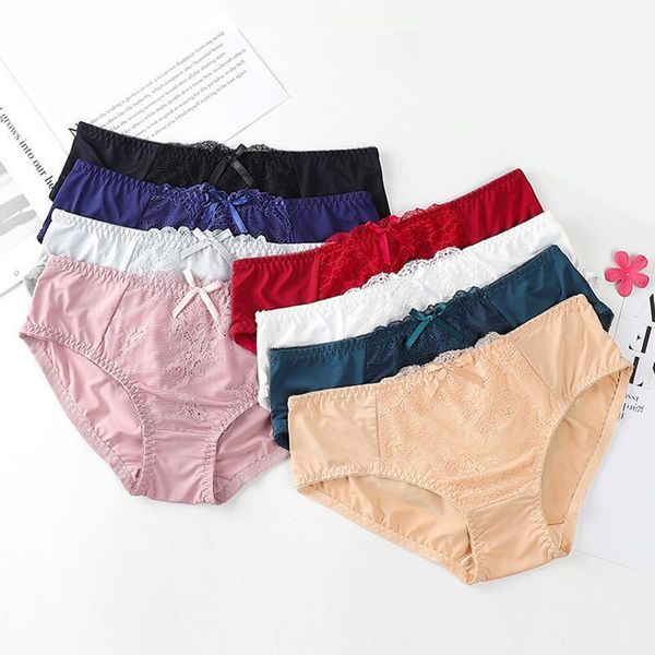 women's panties bow lace mid waist breathable briefs high end thin underwear cover the hip female cotton underpants, Black;pink
women's panties bow lace mid waist breathable briefs high end thin underwear cover the hip female cotton underpants, Black;pink