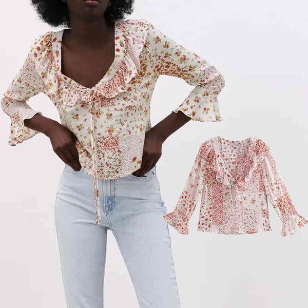 women's blouses & shirts 2021 fashion women summer lace up patchwork print nine quarter sleeve chiffon shirt long square collar bl, White
women's blouses & shirts 2021 fashion women summer lace up patchwork print nine quarter sleeve chiffon shirt long square collar bl, White
