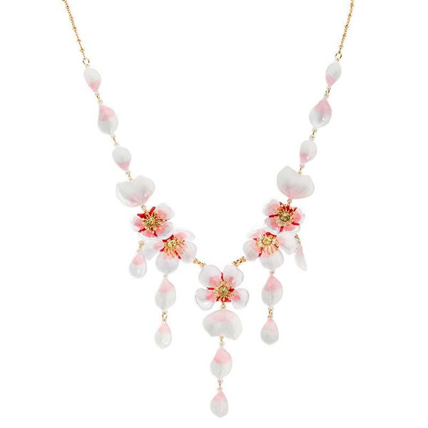 earrings & necklace white cherry blossom series french niche design enamel jewelry ring set for woman trend, Silver
earrings & necklace white cherry blossom series french niche design enamel jewelry ring set for woman trend, Silver