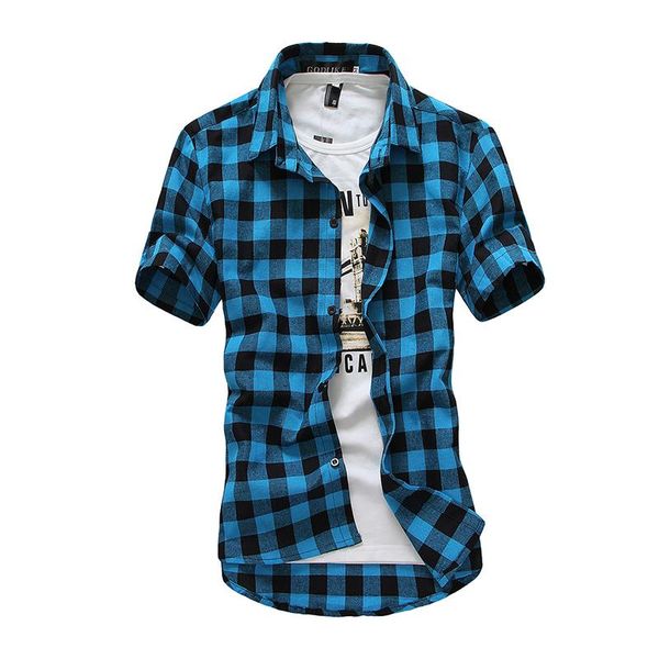 men's casual shirts men plaid clothing camisas button short sleeve beach streetwear summer for shirt, White;black
men's casual shirts men plaid clothing camisas button short sleeve beach streetwear summer for shirt, White;black