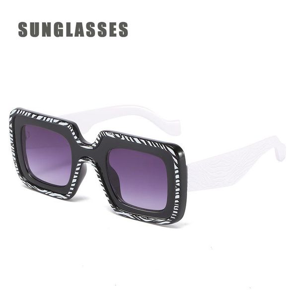 sunglasses fashion pattern ladies square frame personalized wide-angle temples quadrad, White;black
sunglasses fashion pattern ladies square frame personalized wide-angle temples quadrad, White;black