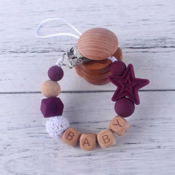 pacifiers# personalized name beech wood baby pacifier clips silicone star teether soother chain infant dummy holder
pacifiers# personalized name beech wood baby pacifier clips silicone star teether soother chain infant dummy holder