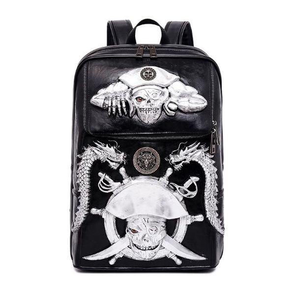 3d fashion men and women original leather backpack personality skull head rivet bags
3d fashion men and women original leather backpack personality skull head rivet bags
