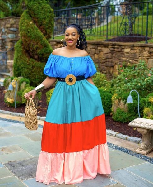 dress women off the shoulder dressed short lantern shredded sleeve party occasion celebrate african female fashion plus size robes vuwg, Black;gray
dress women off the shoulder dressed short lantern shredded sleeve party occasion celebrate african female fashion plus size robes vuwg, Black;gray