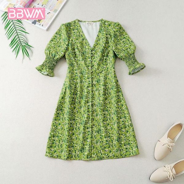 mini green floral slim fit western style female dress v-neck short french sweet chic women's dress summer breeze 210507, Black;gray
mini green floral slim fit western style female dress v-neck short french sweet chic women's dress summer breeze 210507, Black;gray