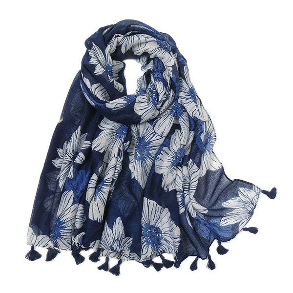 scarves 2021 spain navy blue lovely floral tassel viscose shawl scarf lady wrap headband bufandas muslim hijab, Blue;gray
scarves 2021 spain navy blue lovely floral tassel viscose shawl scarf lady wrap headband bufandas muslim hijab, Blue;gray