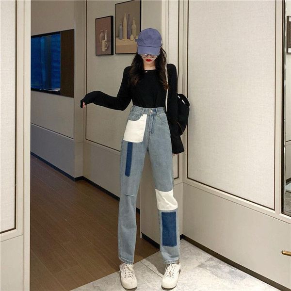women's jeans ladies mother high waist elastic large size stretch washed denim daddy pants, Blue
women's jeans ladies mother high waist elastic large size stretch washed denim daddy pants, Blue