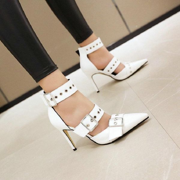 dress shoes sianie tianie 2021 pointed toe ladies pumps punk rock buckle strap mary janes high heels woman white female sandals, Black
dress shoes sianie tianie 2021 pointed toe ladies pumps punk rock buckle strap mary janes high heels woman white female sandals, Black