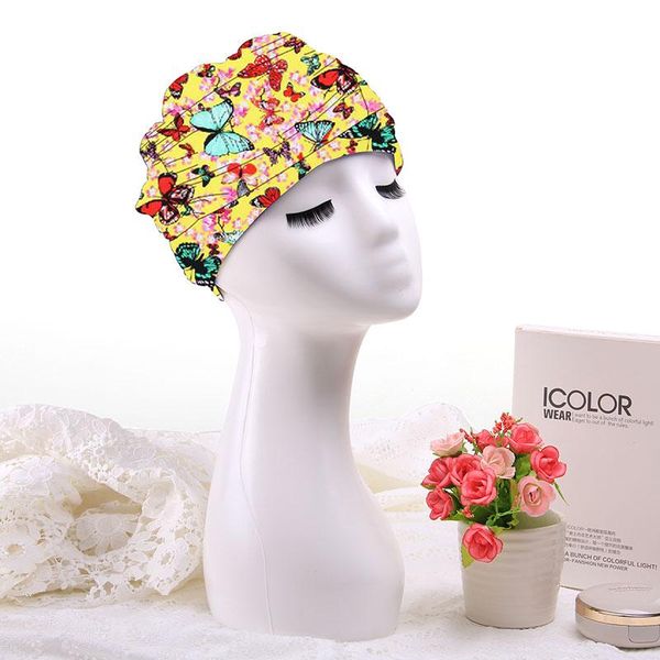 pleated swimming cap long hair bathing hat flower petal prints for women girls solid color elastic pool caps
pleated swimming cap long hair bathing hat flower petal prints for women girls solid color elastic pool caps