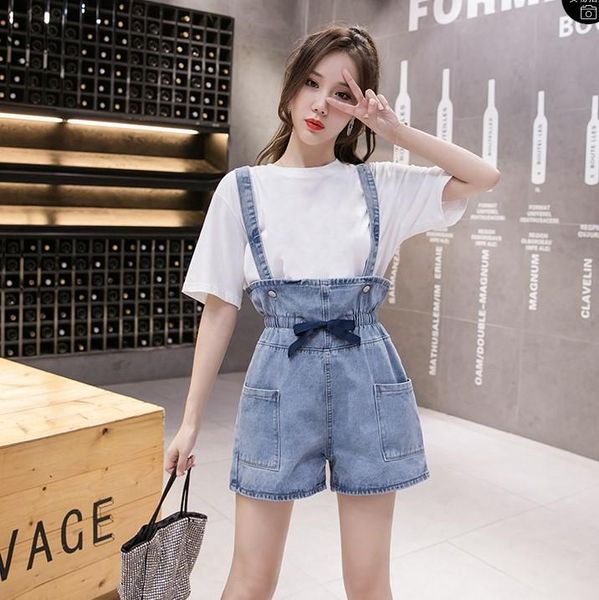 summer style women's loose and comfortable jeans back belt pants cute lovely students' suspender shorts jumpsuits & rompers, Black;white
summer style women's loose and comfortable jeans back belt pants cute lovely students' suspender shorts jumpsuits & rompers, Black;white