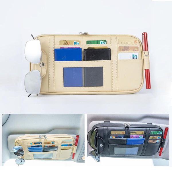 car organizer multi-pocket storage leather bag sun visor mount pen sunglasses card pocket clip auto interior stowing tidying
car organizer multi-pocket storage leather bag sun visor mount pen sunglasses card pocket clip auto interior stowing tidying