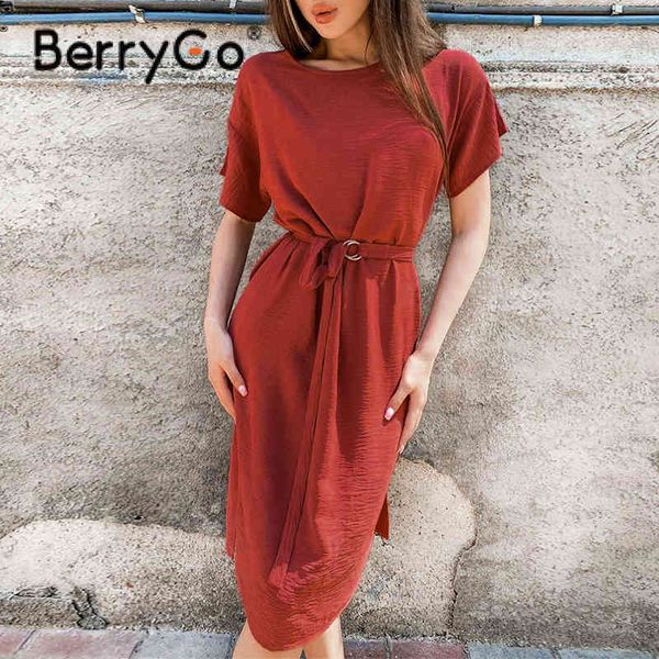 berrygo summer short sleeve straight women dress elegant lace up office lady dresses casual solid o-neck loose vestidos 210513, Black;gray
berrygo summer short sleeve straight women dress elegant lace up office lady dresses casual solid o-neck loose vestidos 210513, Black;gray