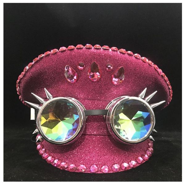 berets steampunk women fashion authentic pink hat with metal classes captain performance military guard adult, Blue;gray
berets steampunk women fashion authentic pink hat with metal classes captain performance military guard adult, Blue;gray