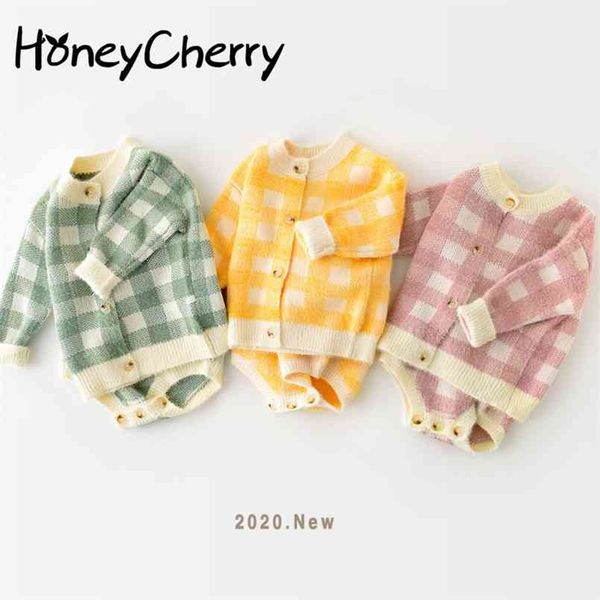 infant long-sleeved plaid coat strap triangle jumpsuit sweater two-piece set baby girl winter clothes 210702, White
infant long-sleeved plaid coat strap triangle jumpsuit sweater two-piece set baby girl winter clothes 210702, White