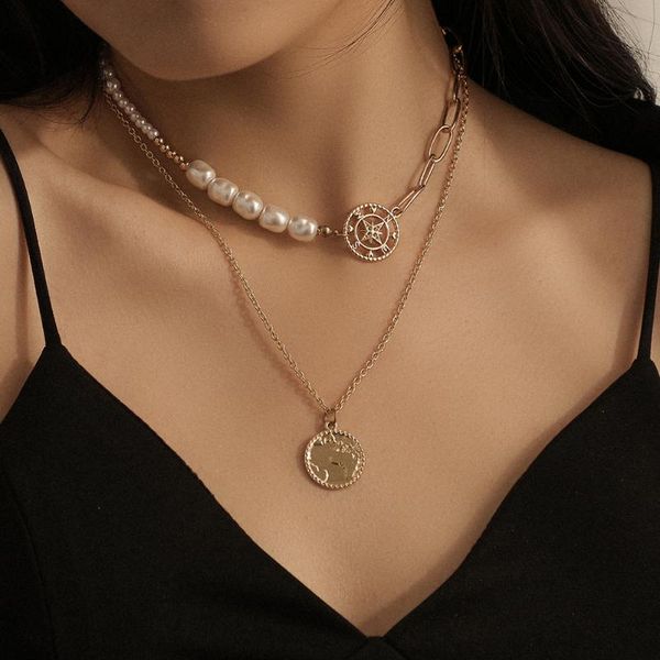 french style pearl mix metal chain with marine compass golden necklace for elegant huhu lady pendant necklaces, Silver
french style pearl mix metal chain with marine compass golden necklace for elegant huhu lady pendant necklaces, Silver