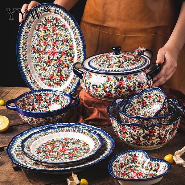 small floral ceramic tableware creative vintage hand-painted dish dim sum plate salad bowl binaural kitchen accessories bowls
small floral ceramic tableware creative vintage hand-painted dish dim sum plate salad bowl binaural kitchen accessories bowls