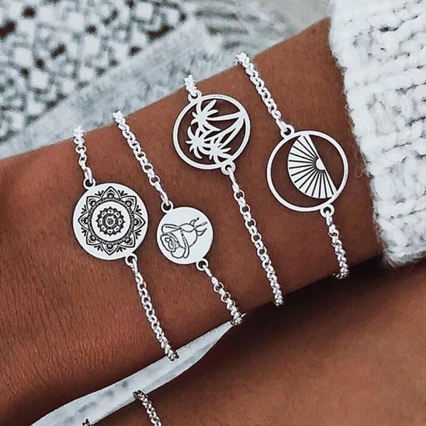 link, chain 4pcs bohemia silver wave anklets bracelets for women rope beach anklet jewelry gift mujer pulseras #4a12, Black
link, chain 4pcs bohemia silver wave anklets bracelets for women rope beach anklet jewelry gift mujer pulseras #4a12, Black