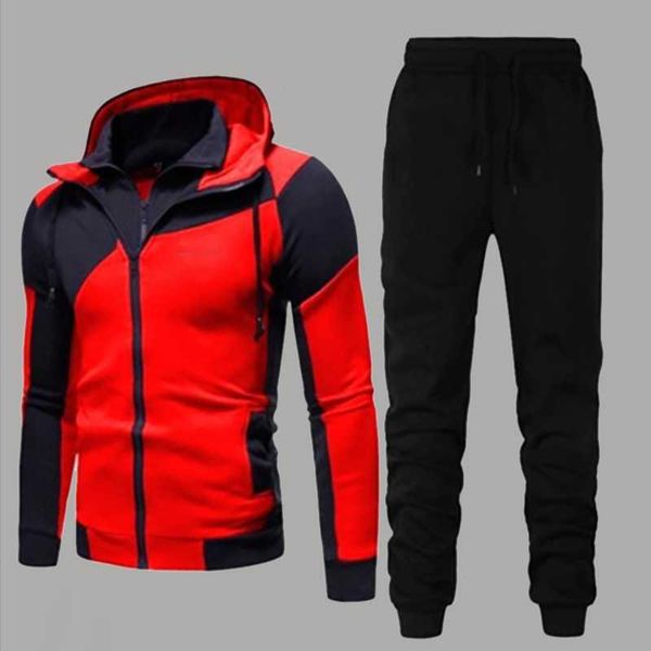 men's tracksuits 2021 sets splicing zipper placket hooded sweatshirt lace up slacks jogging fitness exercise leisure two piece set, Gray
men's tracksuits 2021 sets splicing zipper placket hooded sweatshirt lace up slacks jogging fitness exercise leisure two piece set, Gray