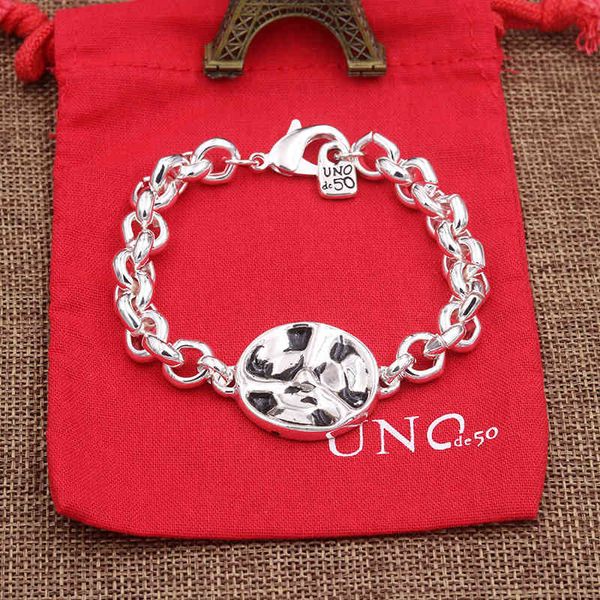 bangles bracelet trendy brand unode50 low profile mysterious silver plated ins simple men's and women's, Black
bangles bracelet trendy brand unode50 low profile mysterious silver plated ins simple men's and women's, Black