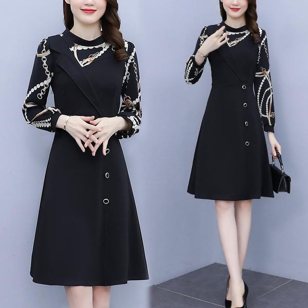 casual dresses autumn fashion fake two dress 2021 korean patchwork print clothing chic a-line ladies, Black;gray
casual dresses autumn fashion fake two dress 2021 korean patchwork print clothing chic a-line ladies, Black;gray