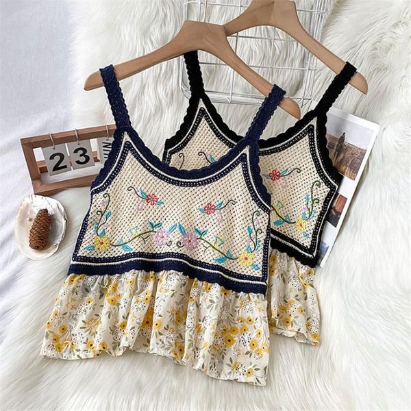 women's tanks & camis 2021 boho crochet knitted crop camisoles women sleeveless floral embroidery retro tee shirt femme beach, White
women's tanks & camis 2021 boho crochet knitted crop camisoles women sleeveless floral embroidery retro tee shirt femme beach, White