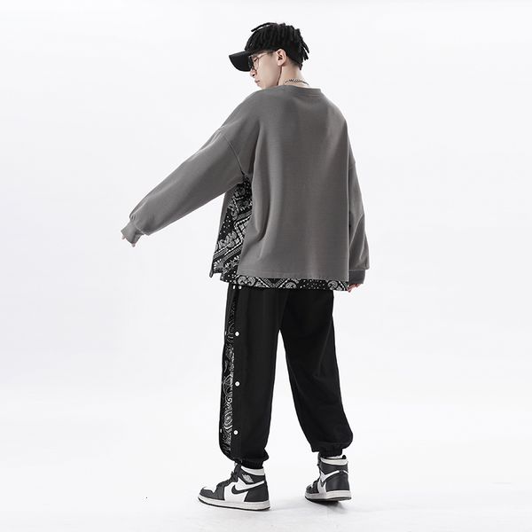 men's tracksuits casual japanese style set, two pieces, blouses and pants, harajuku, custom fashion, loose attire, large male ense, Gray
men's tracksuits casual japanese style set, two pieces, blouses and pants, harajuku, custom fashion, loose attire, large male ense, Gray