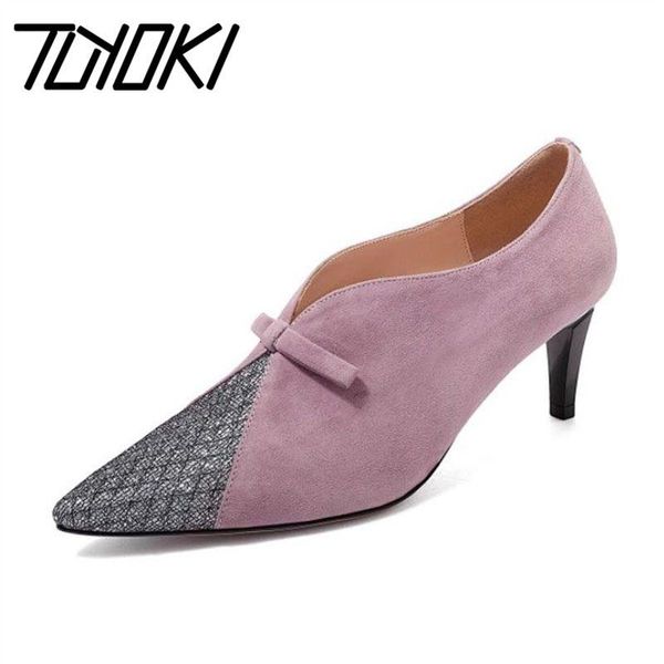 tuyoki real leather women pumps bowtie office work pointed toe bling fashion thin high heel shoes woman size 34-40 dress, Black
tuyoki real leather women pumps bowtie office work pointed toe bling fashion thin high heel shoes woman size 34-40 dress, Black